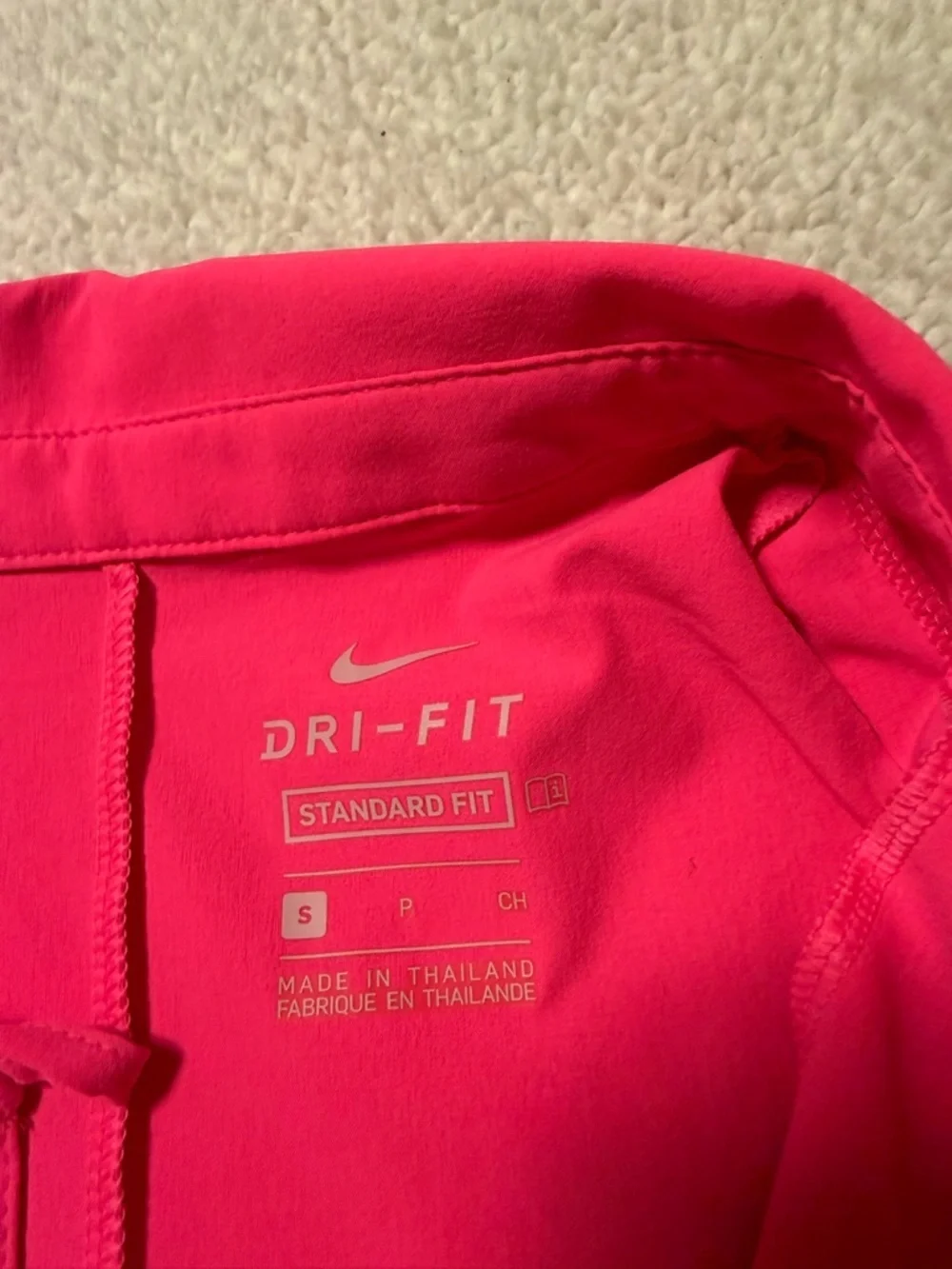 NIKE Hot Pink Drifit Standard Fit Polo V-Neck Top Short Sleeve Golf Shirt